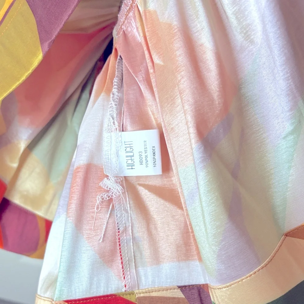 Colorful Ruffled Mini Dress - Picture 6 of 8